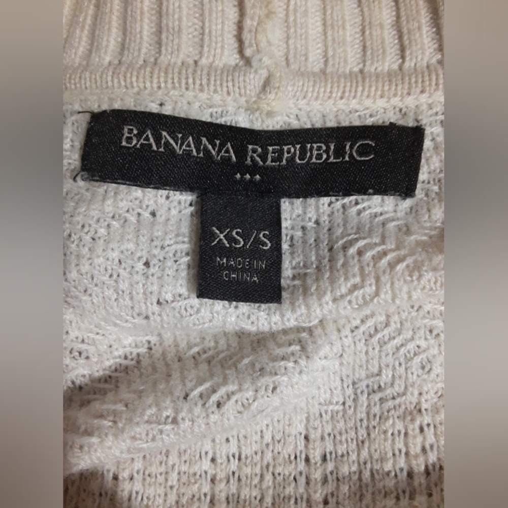 Banana Republic Women's Vest Cardigan Wrap Boho Cream Oversize Lagenlook XS-S - Picture 6 of 6